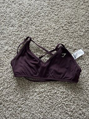 Gym Shark Purple Strappy Sport Bra